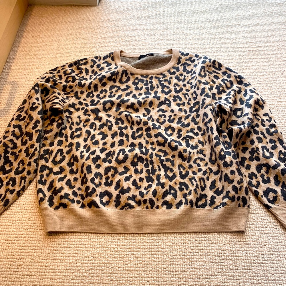 J. Crew Leopard Print Sweater